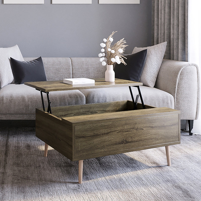Corrigan Studio® Cooper Rustic MidCentury Modern LiftTop Coffee Table